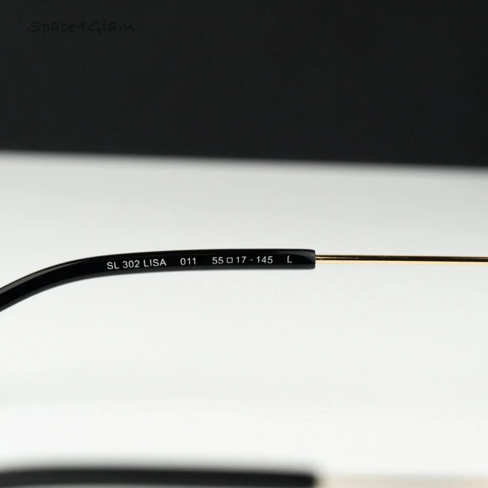 Saint Laurent Women Sunglasses Gold Brown SL302LISA 011 NEW AUTHENTIC - Picture 4 of 10